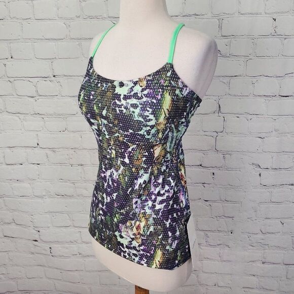 LULULEMON ATHLETICA Dancing Warrior Tank Top Floral Sport Sz 4 NWT - Picture 4 of 8